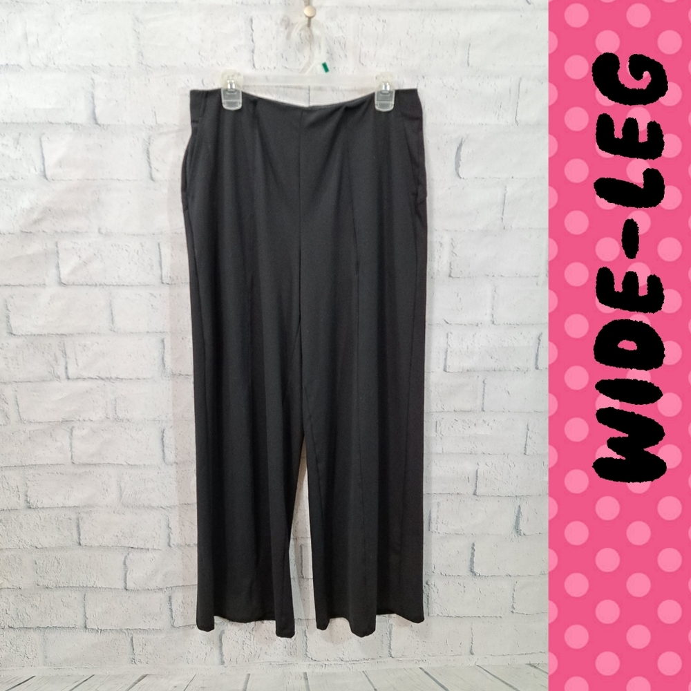 Powersoft Black Wide-Leg Trousers